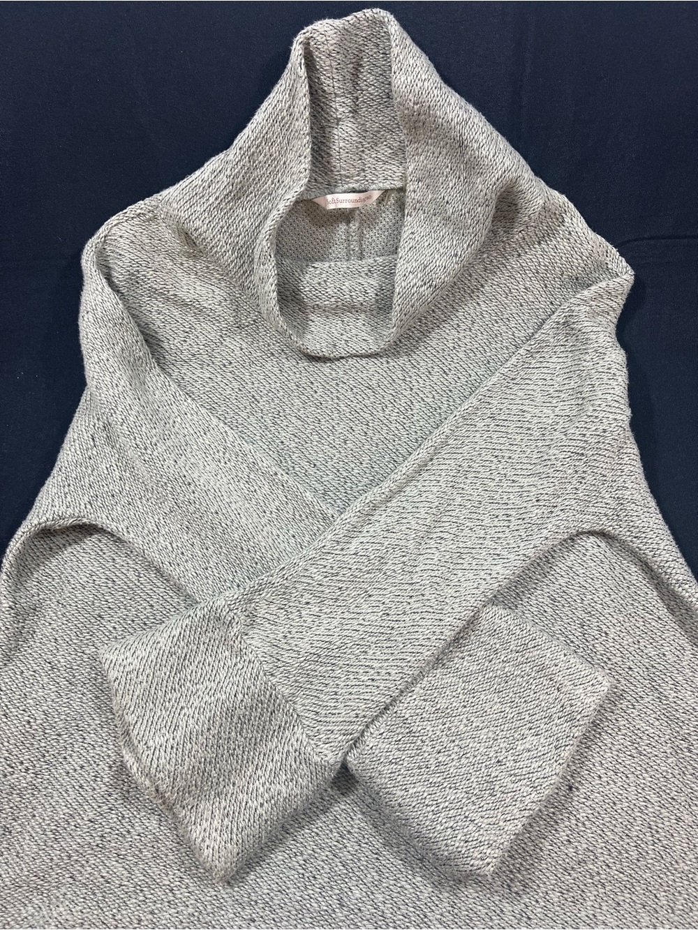 Soft Surroundings Light Gray Cowl Neck Sweater